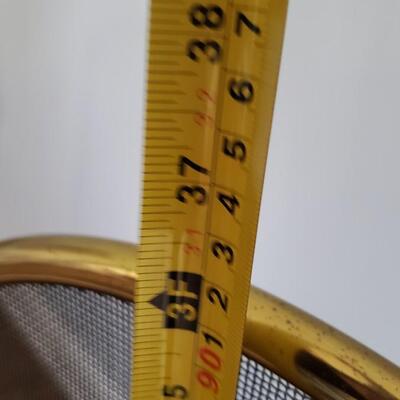 Antique brass fireplace screen 36 in tall