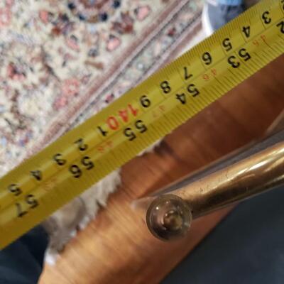 Antique brass fireplace screen 36 in tall