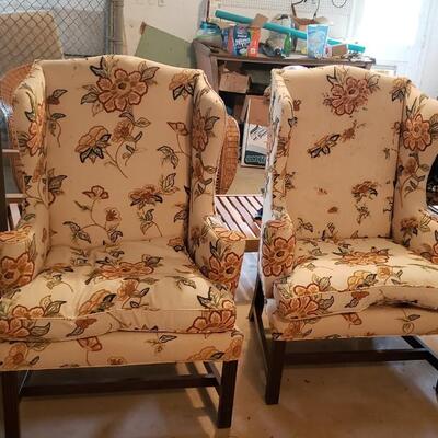 Two Kittinger armchairs, need to be reupholstered