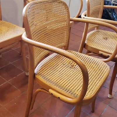4 Boho Bentwood chairs two need recaning