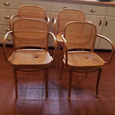 4 Boho Bentwood chairs two need recaning