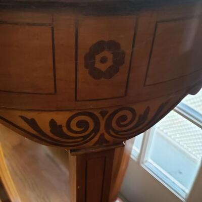 Two antique side tables or plant stands 38" tall