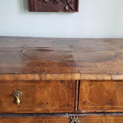 William and Mary Chest on Stand with turned legs  Antique dresser