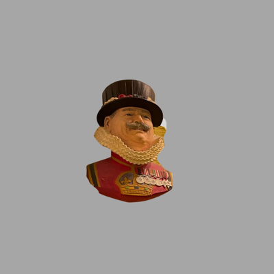 Bossons Chalkware Beefeater Yeoman of the Guard Head