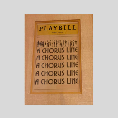 A Framed Chorus Line Playbill for the Original Broadway Production