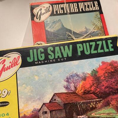 Pair of Guild Vintage Jigsaw Puzzles