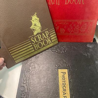Three Empty Scrapbooks