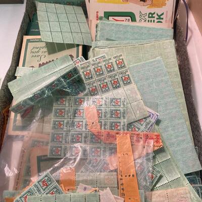 Loads of Green stamps SH Sheets Booklets Ephemera