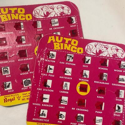 Vintage Auto Bingo Cards