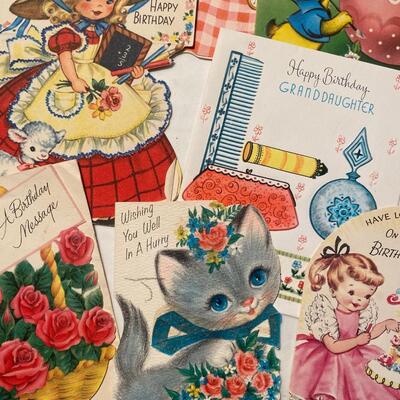 Vintage Birthday Greeting Cards 1950s Lot