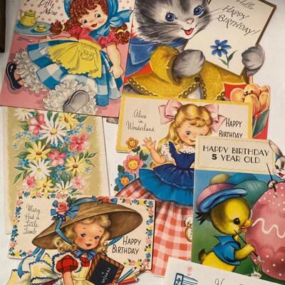 Vintage Birthday Greeting Cards 1950s Lot