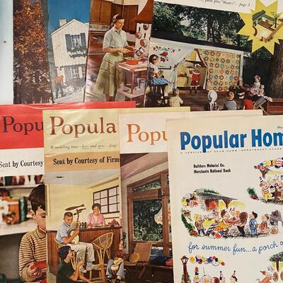 Ephemera Lot: Popular Home Magazine Midcentury Interiors Ads Fashion Decor