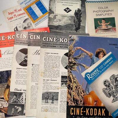Ephemera Lot: Camera Film Cine Kodak Pamphlet/Ad Lot