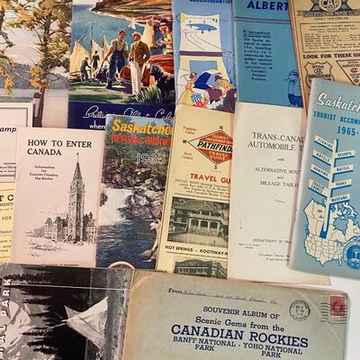 Ephemera Lot Huge Canadian Pamplhet National Park Brochure Maps