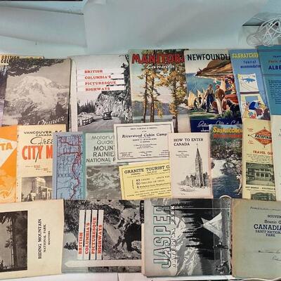 Ephemera Lot Huge Canadian Pamplhet National Park Brochure Maps
