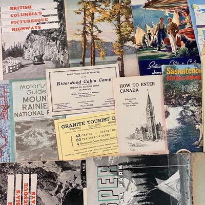 Ephemera Lot Huge Canadian Pamplhet National Park Brochure Maps