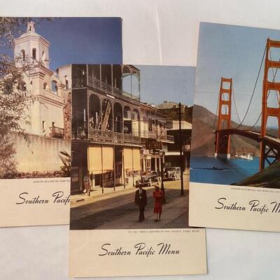 Ephemera Lot: Southern Pacific Menus