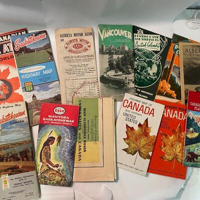 Ephemera Lot: Canada Maps Foldout Vintage Travel
