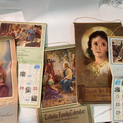 Ephemera Lot: 1960s Religious Calendars Great Art