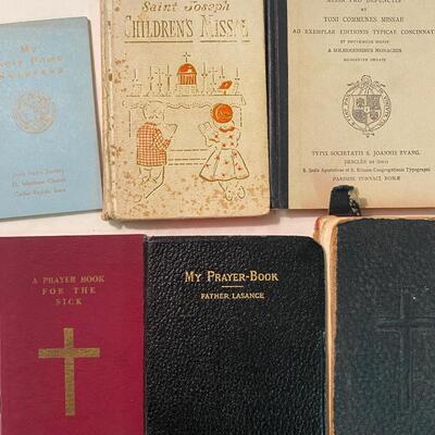 Six Vintage Catholic Religious Prayer Books