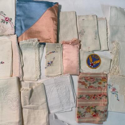Vintage Hanky Handkerchief Linen Lot
