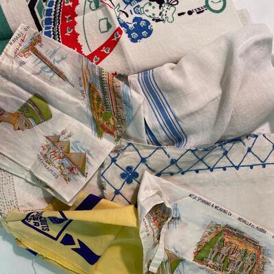 Vintage Dish Towel Boy Scott Scarf Lot