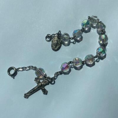 Cut Crystal Rosary Bracelet