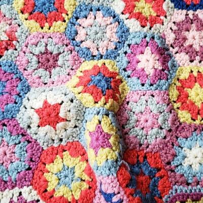 Vintage Crocheted blanket flowers