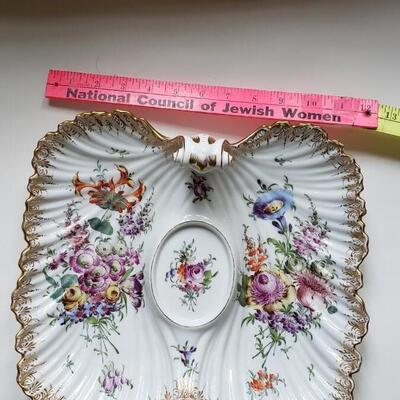 Large Porcelain tray marked Dresden