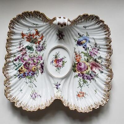 Large Porcelain tray marked Dresden