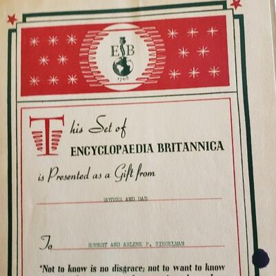 Complete encyclopedia set 1950 Encyclopaedia Brittanica