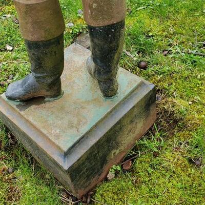 Metal lawn jockey 49" tall approximately