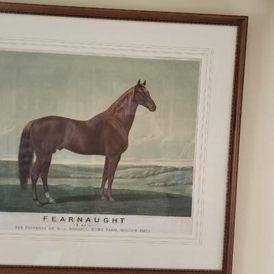 Fearnaught, vintage Lithograph, nicely framed 28" x 32" (Large)!