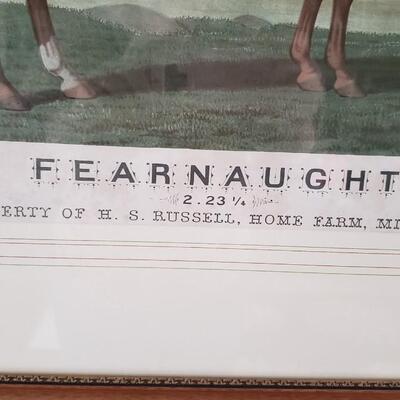 Fearnaught, vintage Lithograph, nicely framed 28" x 32" (Large)!