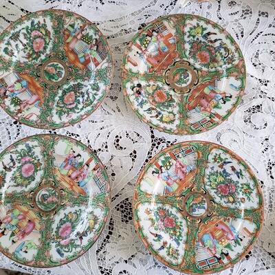 4 Asian motif, Chinese 8" plates