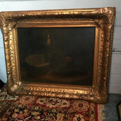 French 19th Century Frame & Still ~ by Life Helene L Reche  Oil on Canvas