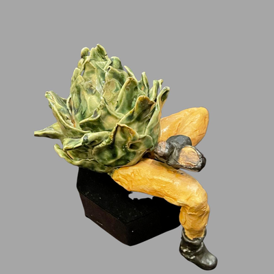Susan Bergman Chilling Cabbage Sculpture - 6"