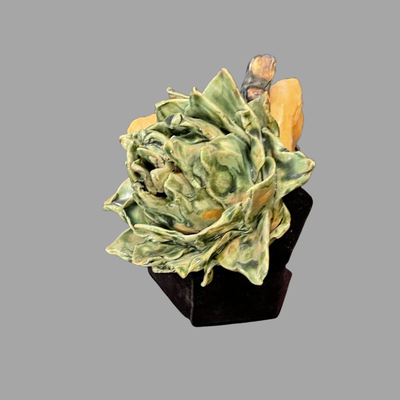 Susan Bergman Chilling Cabbage Sculpture - 6"