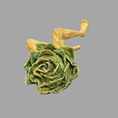 Susan Bergman Lettuce Legs Sculpture - 6"