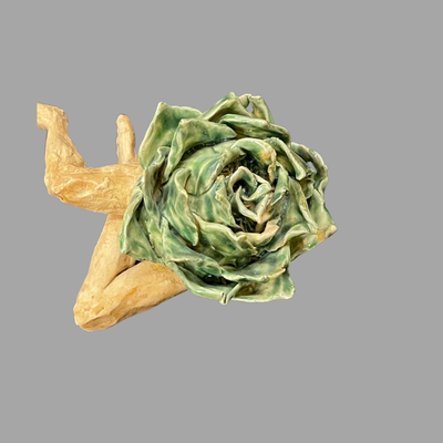 Susan Bergman Lettuce Legs Sculpture - 6"