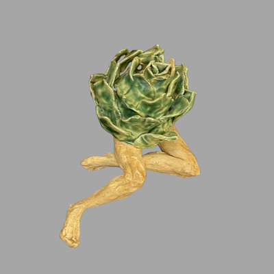 Susan Bergman Lettuce Legs Sculpture - 6"