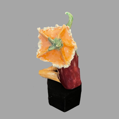 Susan Bergman Eggplant Umbrella Sculpture - 11"