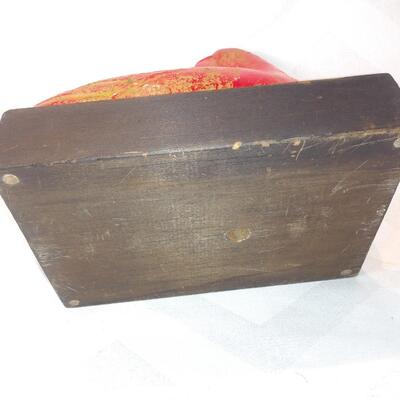 Red Dove on Plank