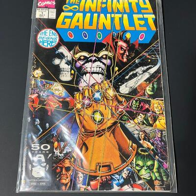 LOT 1: Marvel's Infinity Gauntlet Comic Books Volume 1 Numbers 1 & 2