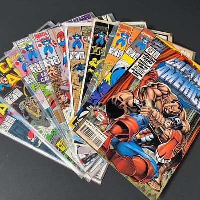LOT 16: 12 Assorted Captain America Marvel Comic Books