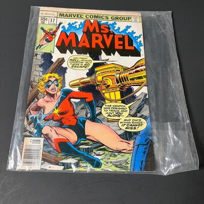 LOT 22: 7 Assorted Marvel Comics Including a 1978 Ms. Marvel
