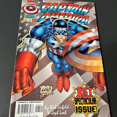 LOT 26: 6 Captain America Comic Books - Heroes Return 1-3 & More