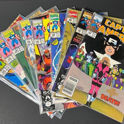 LOT 27: 8 Captain America Comics - Issues 380-381, 383-389