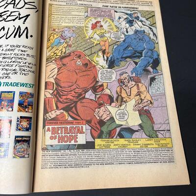 LOT 40 Marvel's New Warriors Comic Books (3)