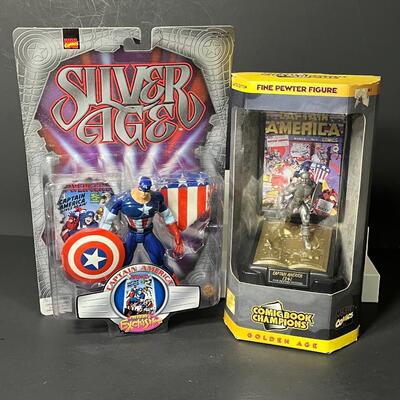 LOT 62: Captain America Golden Age/Silver Age Collectible Figures